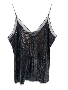 Intimately Free People Black Sequin Tank Top Cami